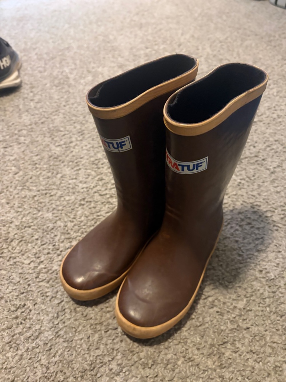 TuffaTuf Brown Kids Waterproof Rain Boots